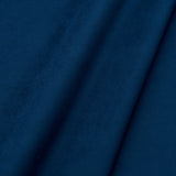 Fabric swatch of a plain stain resistant velvet upholstery fabric in a navy blue colour