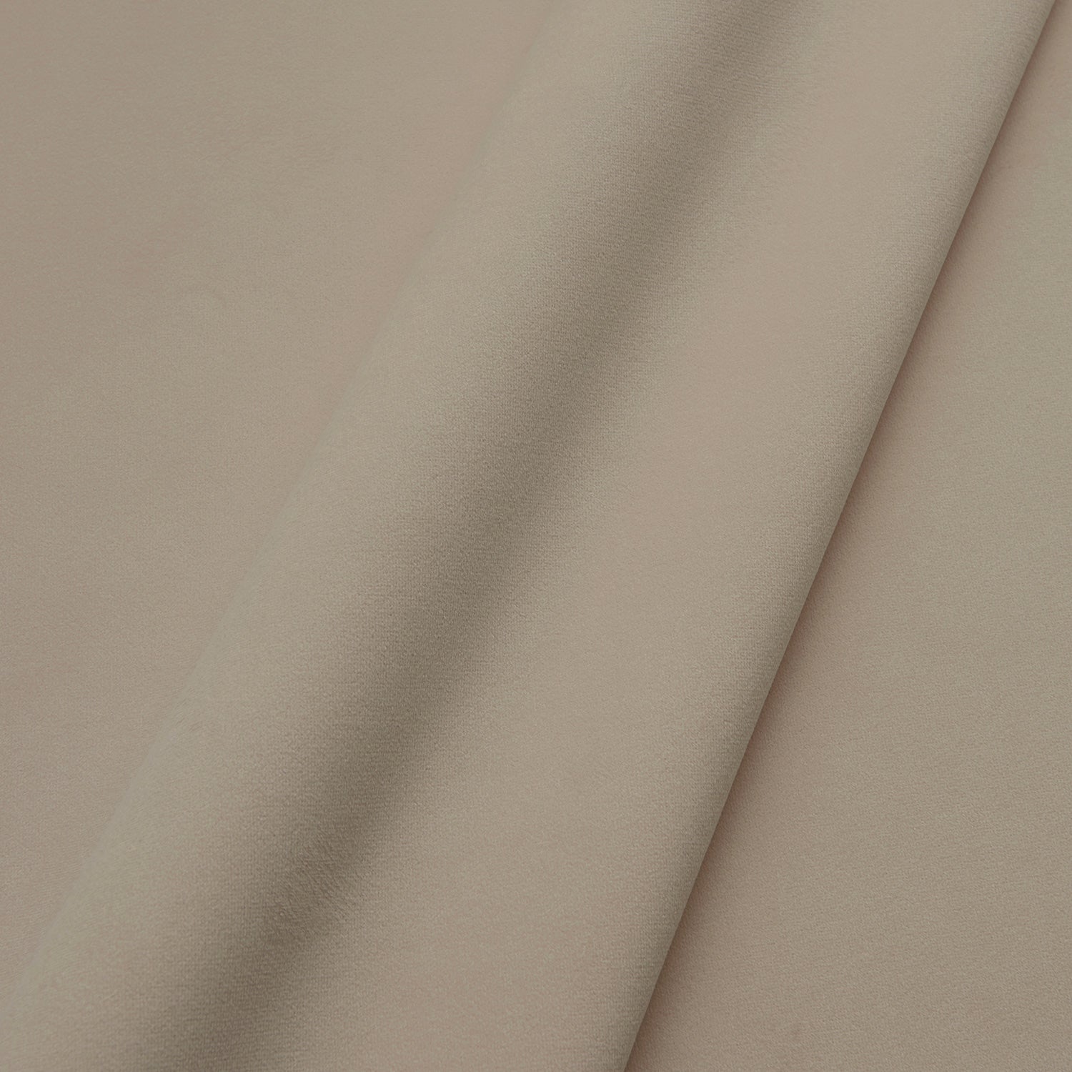 Fabric swatch of a plain stain resistant velvet upholstery fabric in a cream colour